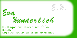 eva wunderlich business card